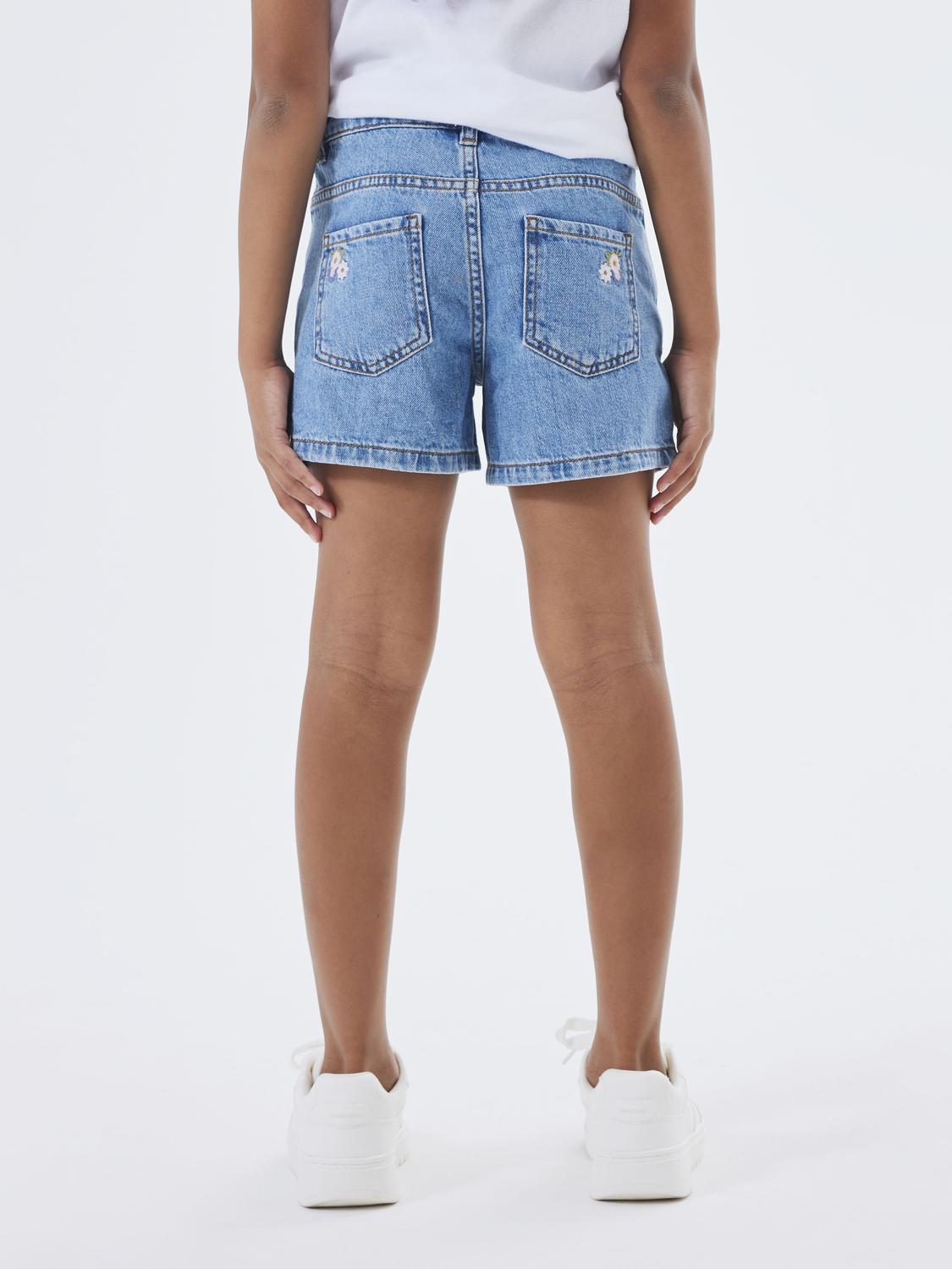 NKFBELLA Shorts - Medium Blue Denim